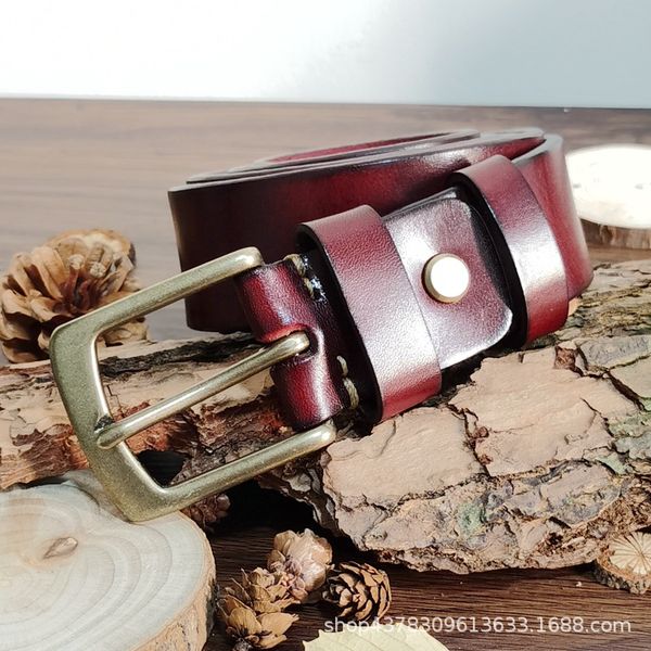belts italian thickened first layer mens leather pin buckle european and american retro pure copper simple all-matching jeans, Black;brown
belts italian thickened first layer mens leather pin buckle european and american retro pure copper simple all-matching jeans, Black;brown