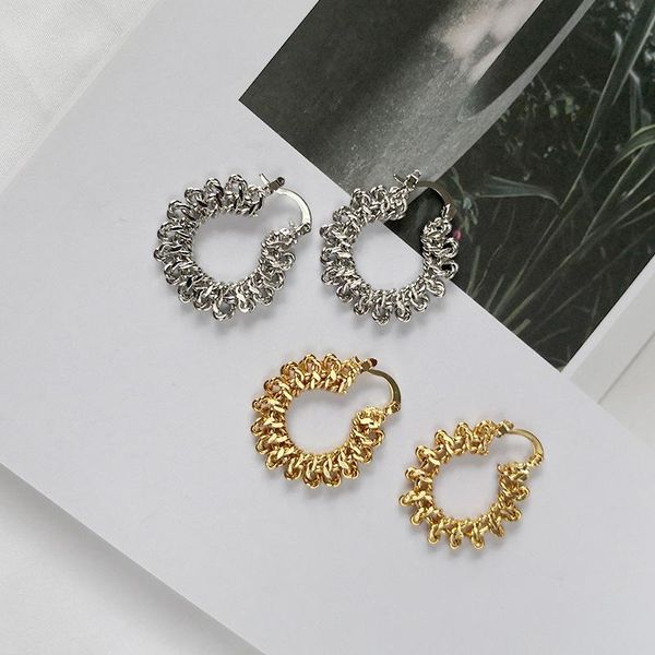 symmetrical round multi knots geometric earrings brass gold color hoop for women stylish dainty hoops 2021 & huggie, Golden;silver
symmetrical round multi knots geometric earrings brass gold color hoop for women stylish dainty hoops 2021 & huggie, Golden;silver