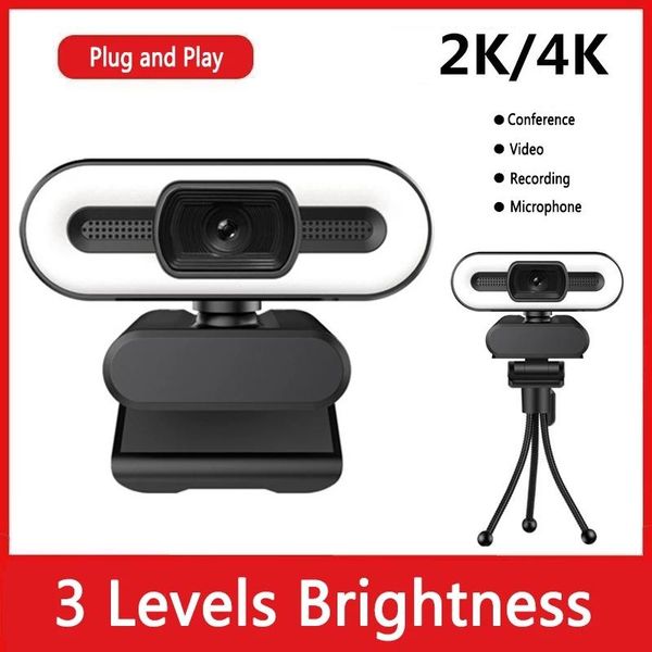 webcams 1080p 2k 4k hd webcam with fill light rotatable lapweb camera pc computer microphone for youtube video recording
webcams 1080p 2k 4k hd webcam with fill light rotatable lapweb camera pc computer microphone for youtube video recording