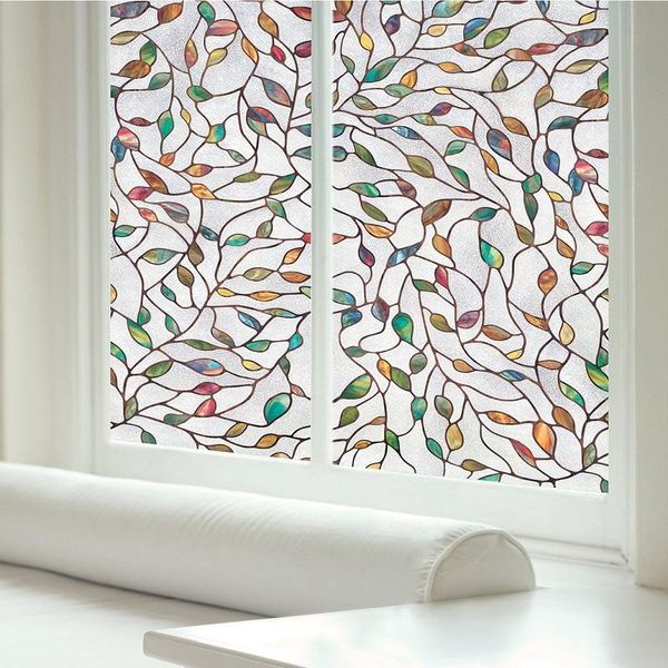 window stickers 100cm length static cling glass film stained leaf private home decorative water-proof uv-proof removable reusable sticker
window stickers 100cm length static cling glass film stained leaf private home decorative water-proof uv-proof removable reusable sticker