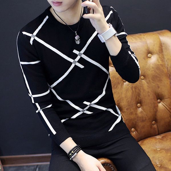 tee 2021 new winter men's round neck knit korean style slim sweater spring and autumn pullover bottoming shirt, White;black
tee 2021 new winter men's round neck knit korean style slim sweater spring and autumn pullover bottoming shirt, White;black