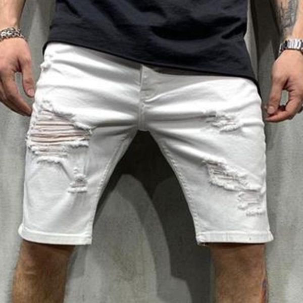 men's shorts stretch short ripped jeans fashion casual slim fit elastic 2021 summer denim male brand clothes, White;black
men's shorts stretch short ripped jeans fashion casual slim fit elastic 2021 summer denim male brand clothes, White;black