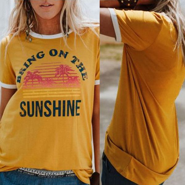 plus size women t-shirt summer short sleeve tee bring on the sunshine t-shirt femme harajuku t shirt ladies tee 210426, White
plus size women t-shirt summer short sleeve tee bring on the sunshine t-shirt femme harajuku t shirt ladies tee 210426, White