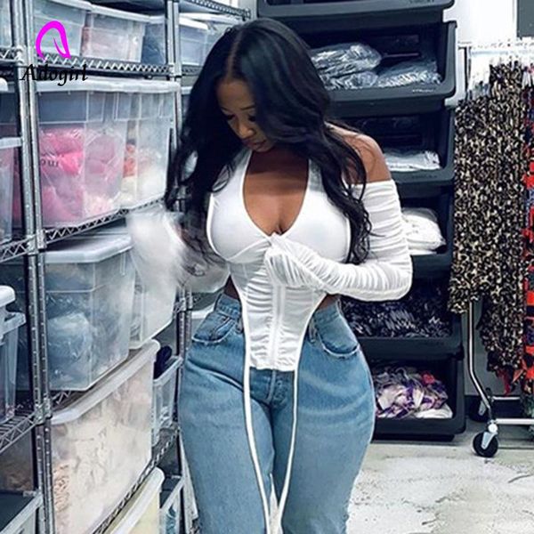 women's t-shirt plain color ruched patchwork women crop mesh halter see through long sleeve off shoulder zipper bodycon club street, White
women's t-shirt plain color ruched patchwork women crop mesh halter see through long sleeve off shoulder zipper bodycon club street, White