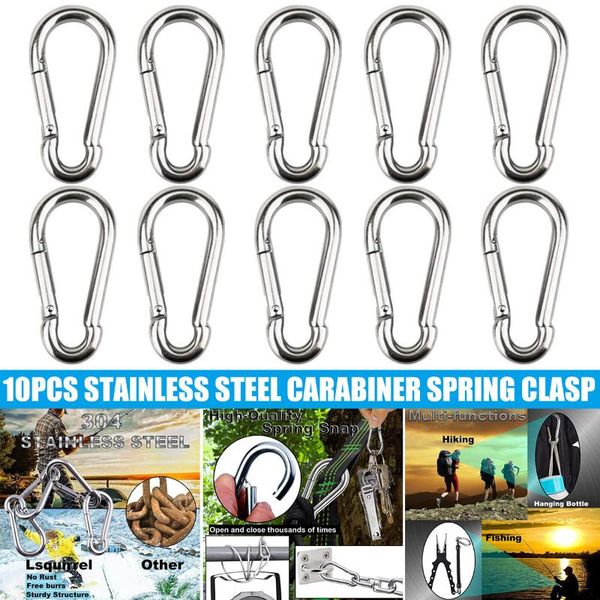 cords, slings and webbing 10pcs spring snap hook stainless steel carabiner clips keychain heavy duty quick link for camping hiking travel ed
cords, slings and webbing 10pcs spring snap hook stainless steel carabiner clips keychain heavy duty quick link for camping hiking travel ed