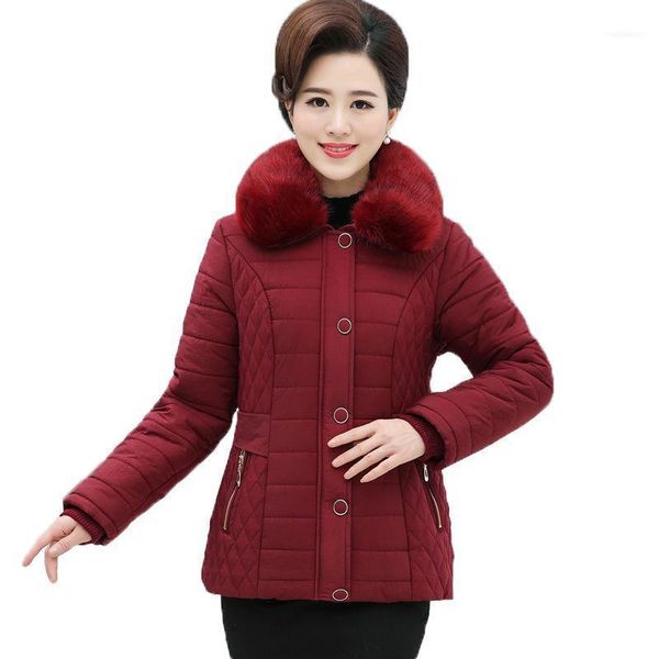 women's down & parkas 2021 winter jacket women thick plus velvet warm short coat female middle aged fashion casual cotton r5541, Black
women's down & parkas 2021 winter jacket women thick plus velvet warm short coat female middle aged fashion casual cotton r5541, Black