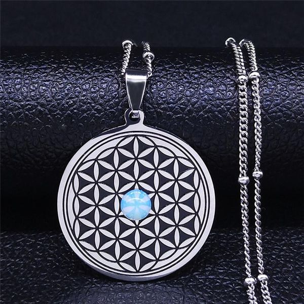pendant necklaces flower of life stainless steel moonstone chain necklace women black silver color charm jewelry bijoux femme n735s04
pendant necklaces flower of life stainless steel moonstone chain necklace women black silver color charm jewelry bijoux femme n735s04