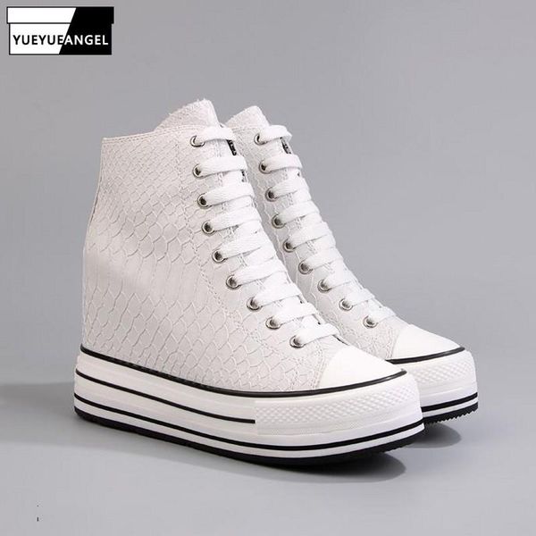 dress shoes fashion height increasing woman luxury snake printed high footwear lace up thick platform casual sneakers white, Black 
dress shoes fashion height increasing woman luxury snake printed high footwear lace up thick platform casual sneakers white, Black
