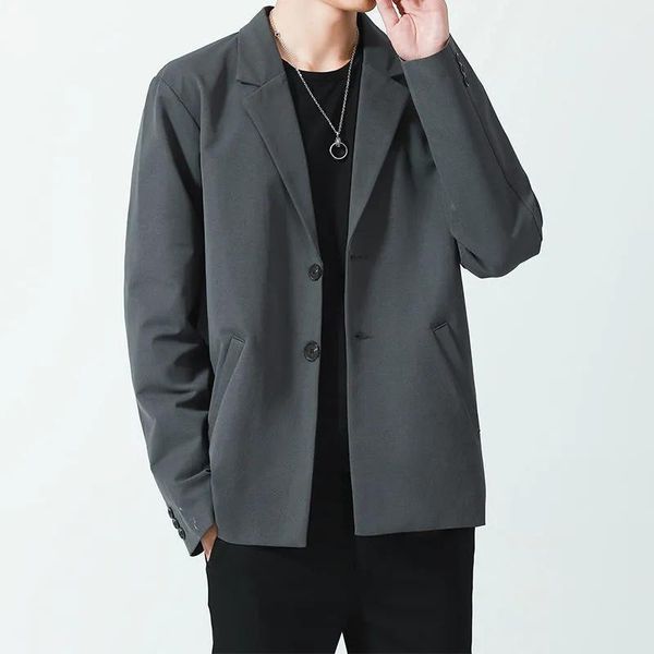 men's suits & blazers men blazer jackets streetwear solid vintage outdoor outwear casual male clothing spring autumn fashion suit coat, White;black
men's suits & blazers men blazer jackets streetwear solid vintage outdoor outwear casual male clothing spring autumn fashion suit coat, White;black
