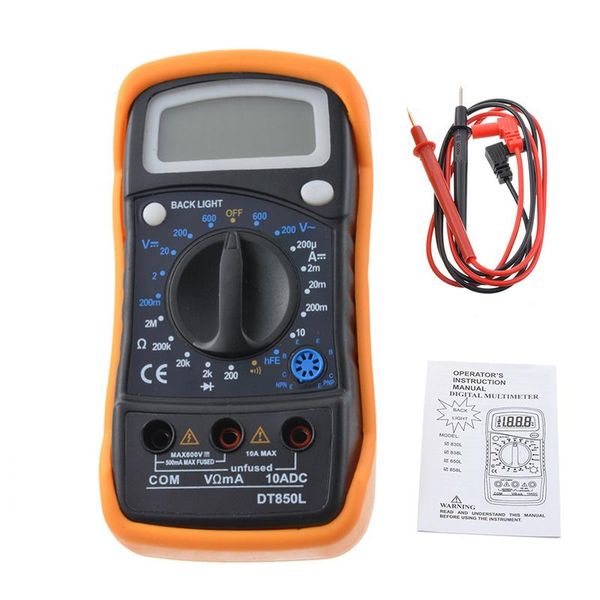 multimeters portable lcd digital multimeter handheld backlight ac/dc ammeter voltmeter ohm tester meter dt850l
multimeters portable lcd digital multimeter handheld backlight ac/dc ammeter voltmeter ohm tester meter dt850l