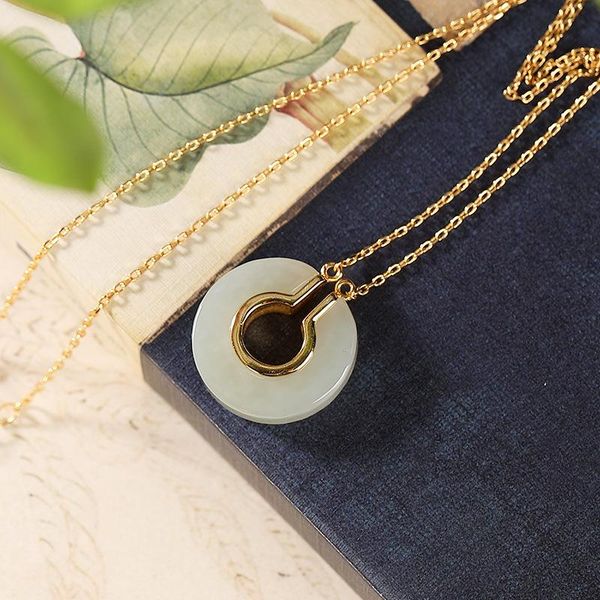 sterling silver gold-plated necklace for women natural jade fashion elegant pendant women's jewelry chains
sterling silver gold-plated necklace for women natural jade fashion elegant pendant women's jewelry chains