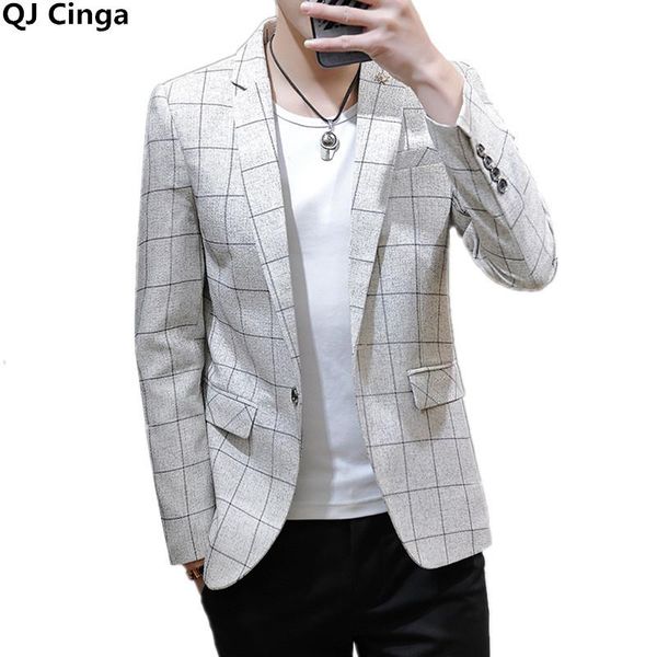 arrivals mens blazer spring/autumn men fashion plaid suit coats business casual slim fit jacket male clothes outerwear men's suits & bl, White;black
arrivals mens blazer spring/autumn men fashion plaid suit coats business casual slim fit jacket male clothes outerwear men's suits & bl, White;black