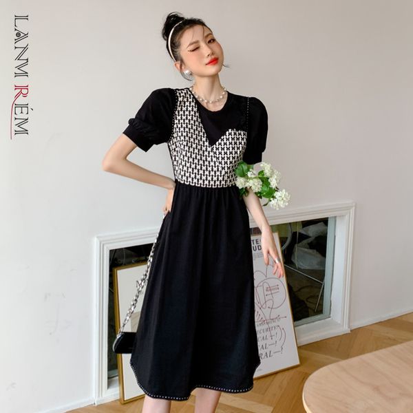 women dress o-neck puff sleeve mid-calf plaid temperament loose fit fashion tide summer 2h276 210507, Black;gray
women dress o-neck puff sleeve mid-calf plaid temperament loose fit fashion tide summer 2h276 210507, Black;gray