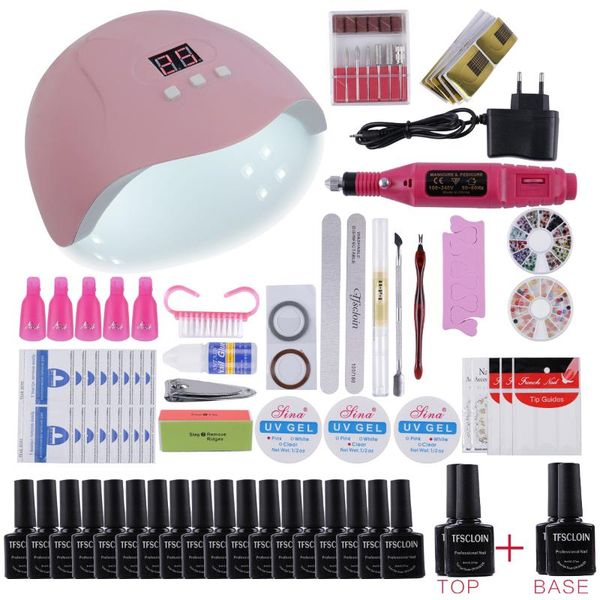 nail art kits gel set manicure lamp dryer tools for nails uv semi permanent polish with base coat
nail art kits gel set manicure lamp dryer tools for nails uv semi permanent polish with base coat