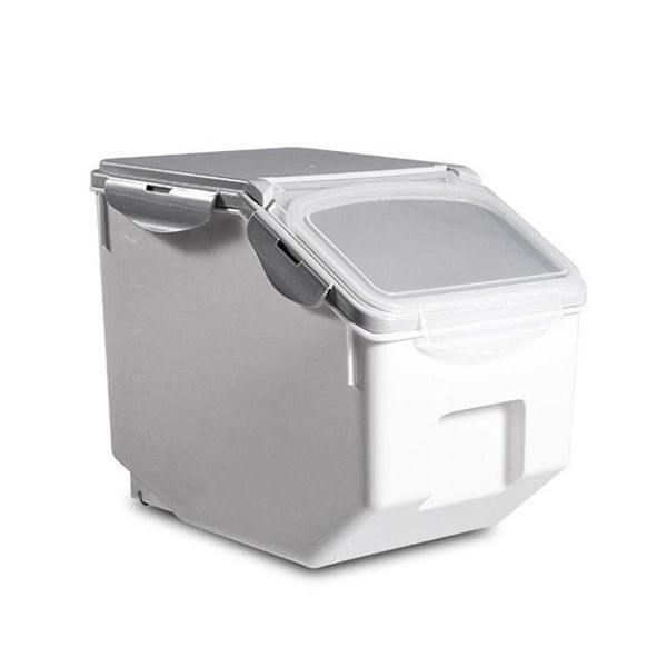 storage bottles & jars 10kg rice box with seal locking lid food sealed grain container portable organizer for kitchen utensils
storage bottles & jars 10kg rice box with seal locking lid food sealed grain container portable organizer for kitchen utensils