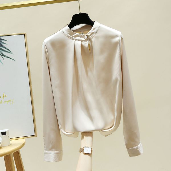 autumn korean style office ladies long sleeves shirt women's casual blouse shirts a4414 210428, White
autumn korean style office ladies long sleeves shirt women's casual blouse shirts a4414 210428, White