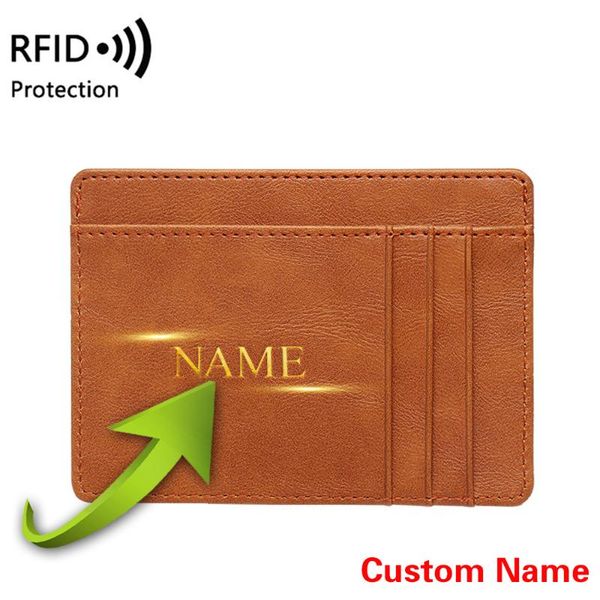 card holders custom name rfid men holder cradit wallet customized gift multi-card slim id bank case, Brown;gray
card holders custom name rfid men holder cradit wallet customized gift multi-card slim id bank case, Brown;gray