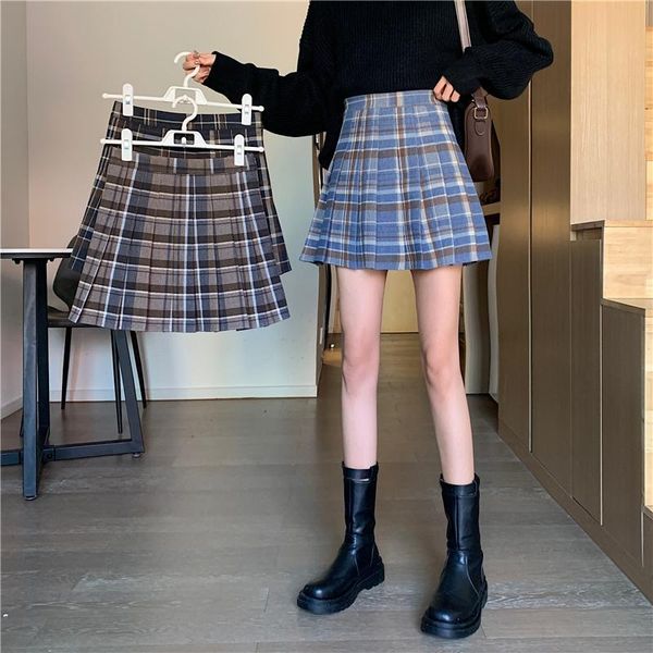 autumn winter woolen women pleated skirt harajuku plaid skirts mini cute japanese ladies jupe kawaii shorts, Black
autumn winter woolen women pleated skirt harajuku plaid skirts mini cute japanese ladies jupe kawaii shorts, Black