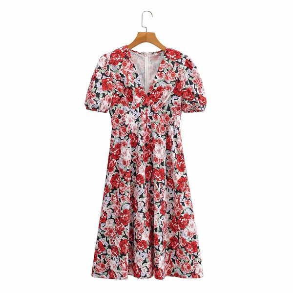 fashion v-neck short-sleeved women dress vintage elegant flower print waist temperament mini dresses vestidos mujer 210507, Black;gray
fashion v-neck short-sleeved women dress vintage elegant flower print waist temperament mini dresses vestidos mujer 210507, Black;gray