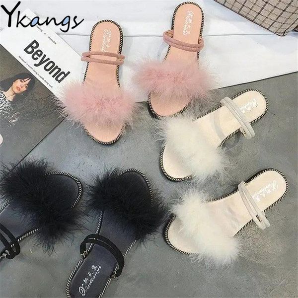 slippers summer feather plush flat bottom ladies women outdoor comfortable beach sandals home casual non-slip indoor 3iz9, Black
slippers summer feather plush flat bottom ladies women outdoor comfortable beach sandals home casual non-slip indoor 3iz9, Black