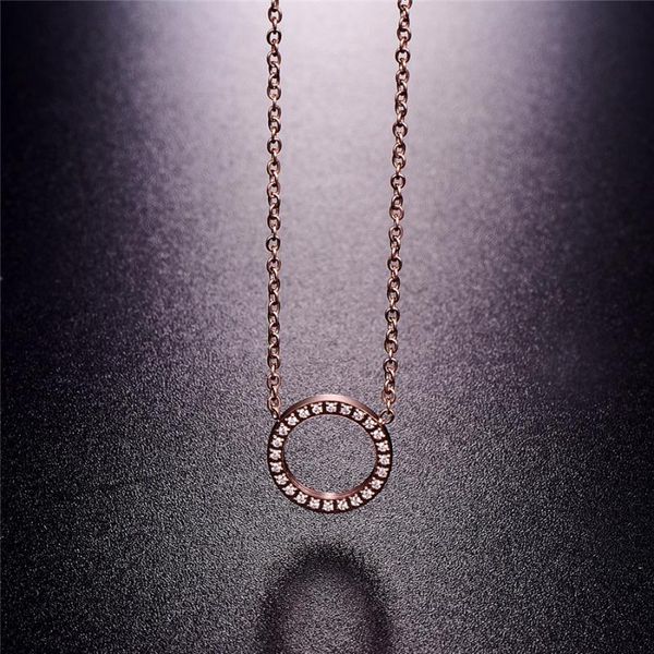pendant necklaces martick stainless steel round loop crystal necklace link chain rose gold fashion jewelry for women p62, Silver
pendant necklaces martick stainless steel round loop crystal necklace link chain rose gold fashion jewelry for women p62, Silver
