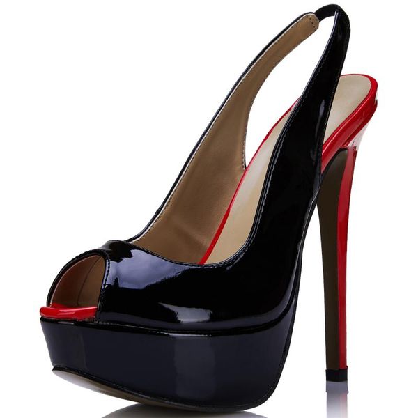 dress shoes patent party peep toe stiletto slingback high heel women pumps chaussure escarpins femmes bride arriere yj3463-ls, Black
dress shoes patent party peep toe stiletto slingback high heel women pumps chaussure escarpins femmes bride arriere yj3463-ls, Black