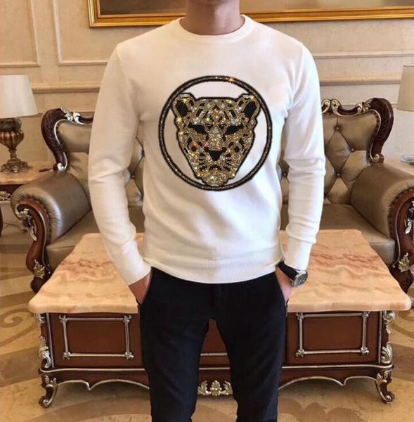 sweaters drop clothing men's fashion rhinestones designer casual 2021 brand, White;black
sweaters drop clothing men's fashion rhinestones designer casual 2021 brand, White;black
