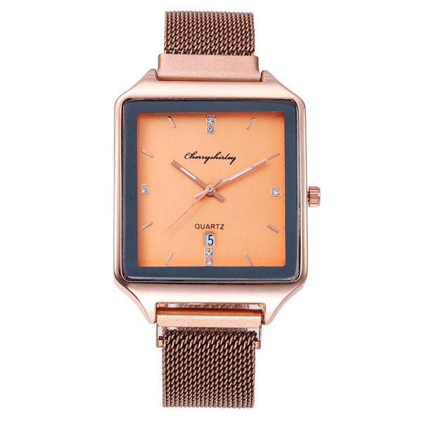 wristwatches 2021 fashion female small square watch women magnet buckle mesh belt quartz ladies dress casual rose gold clock, Slivery;brown
wristwatches 2021 fashion female small square watch women magnet buckle mesh belt quartz ladies dress casual rose gold clock, Slivery;brown