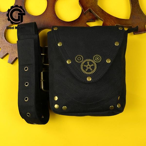 fashion waist bag steampunk retro rock rivets bag women black gears bags men motorcycle leg
fashion waist bag steampunk retro rock rivets bag women black gears bags men motorcycle leg