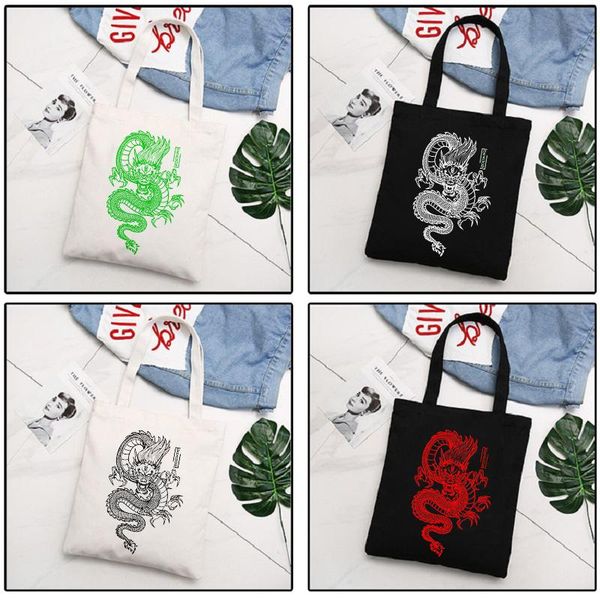 evening bags women dragon black cotton canvas shopper bag girl harajuku 90s y2k classic vintage shoulder handbag female bolsa compra 
evening bags women dragon black cotton canvas shopper bag girl harajuku 90s y2k classic vintage shoulder handbag female bolsa compra