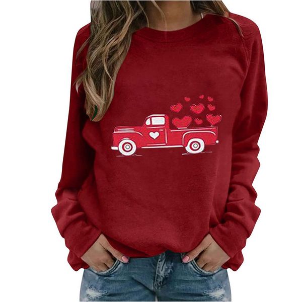 women's t-shirt love car shaped printed ladies long sleeve t shirt casual o neck basic valentine's day gift oversized heart graphi, White
women's t-shirt love car shaped printed ladies long sleeve t shirt casual o neck basic valentine's day gift oversized heart graphi, White