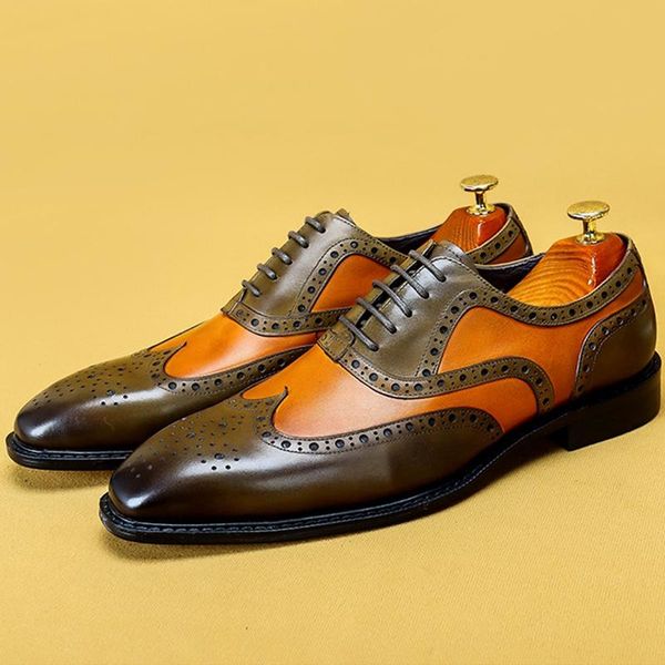 dress shoes plus size genuine leather formal wingtip brogues pointed toe laces men's wedding banquet oxfords for bridal as, Black
dress shoes plus size genuine leather formal wingtip brogues pointed toe laces men's wedding banquet oxfords for bridal as, Black