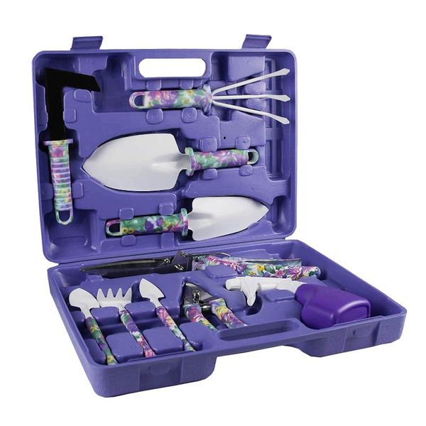 professional hand tool sets 10 piece garden tools set flower print aluminium gardening with trowel transplanter rake weeder pruner shears sp
professional hand tool sets 10 piece garden tools set flower print aluminium gardening with trowel transplanter rake weeder pruner shears sp