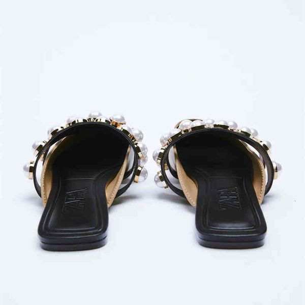 shoes za dress pérola frisado flat mules feminino básico apontado toe mulas mulher moda cinta chinelos outono do vintage sapatos planos nl64, Black
shoes za dress pérola frisado flat mules feminino básico apontado toe mulas mulher moda cinta chinelos outono do vintage sapatos planos nl64, Black