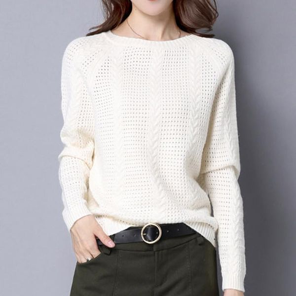 women's sweaters 2021 o-neck women knitted sweater bat sleeve female casual jumper pullover, White;black
women's sweaters 2021 o-neck women knitted sweater bat sleeve female casual jumper pullover, White;black