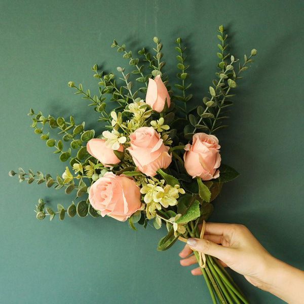 artificial rose bouquet fake flowers bride wedding holding flower home office decoration party diy decorations decorative & wreaths
artificial rose bouquet fake flowers bride wedding holding flower home office decoration party diy decorations decorative & wreaths