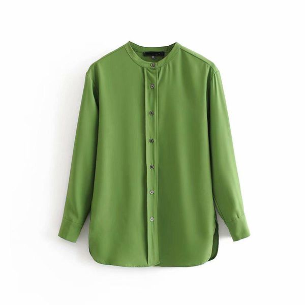 women's blouses & shirts vintage elegant women khaki twill blouse stylish chic ladies button stand collar casual green blusas mujer, White
women's blouses & shirts vintage elegant women khaki twill blouse stylish chic ladies button stand collar casual green blusas mujer, White