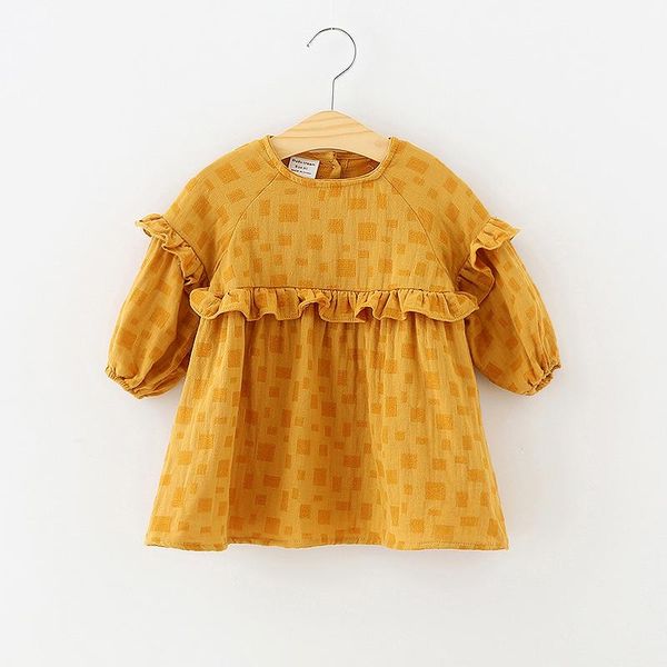 girl's dresses toddler baby girls autumn long sleeve o-neck solid ruched knee-length dress kids children casual clothes 6m-5y, Red;yellow
girl's dresses toddler baby girls autumn long sleeve o-neck solid ruched knee-length dress kids children casual clothes 6m-5y, Red;yellow