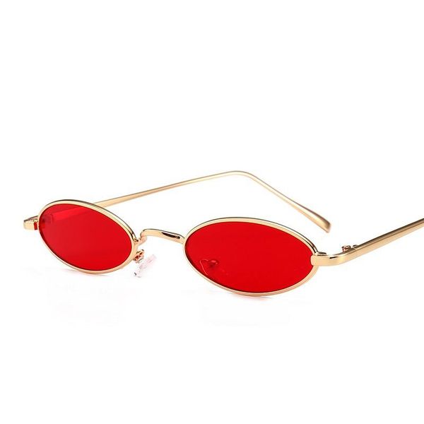 promotion metal uv400 shield glasses women small oval frame narrow sunglasses, White;black