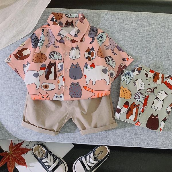 born baby boys clothes sets summer kids cute cartoon cat shirt+shorts causal 2-piece outfits toddler girls clothing, White
born baby boys clothes sets summer kids cute cartoon cat shirt+shorts causal 2-piece outfits toddler girls clothing, White
