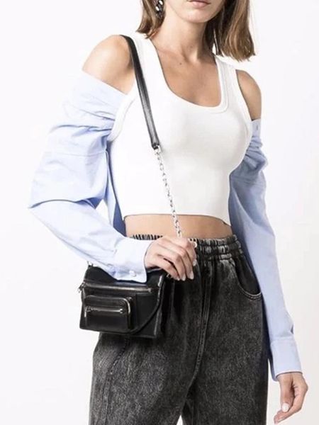 women's blouses & shirts leaky shoulder retro contrasting color knitted vest short style fake two-piece shirt ladies autumn fashion all, White
women's blouses & shirts leaky shoulder retro contrasting color knitted vest short style fake two-piece shirt ladies autumn fashion all, White