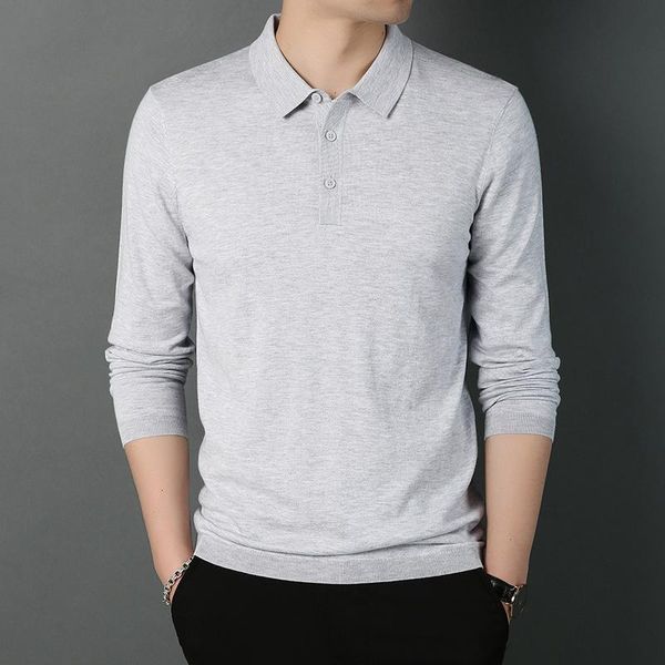men's t-shirts 2021 spring autumn tees men lapel business long-sleeved t shirt qwe9995, White;black
men's t-shirts 2021 spring autumn tees men lapel business long-sleeved t shirt qwe9995, White;black