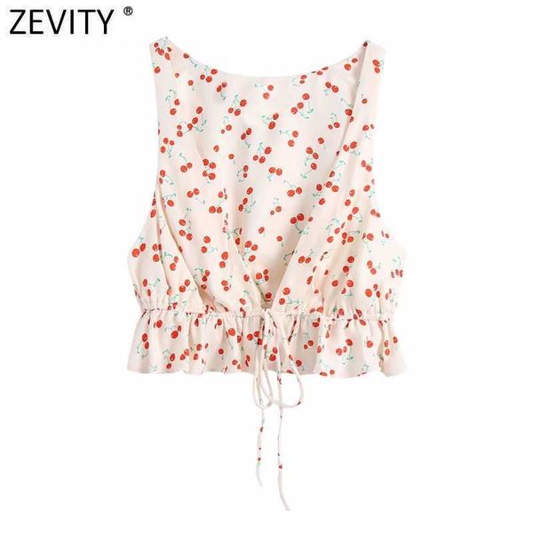 zevity women sweet cherry print hem lace up ruffle short smock blouse lady french style beach shirt chic crop blusas ls9364 210603, White
zevity women sweet cherry print hem lace up ruffle short smock blouse lady french style beach shirt chic crop blusas ls9364 210603, White