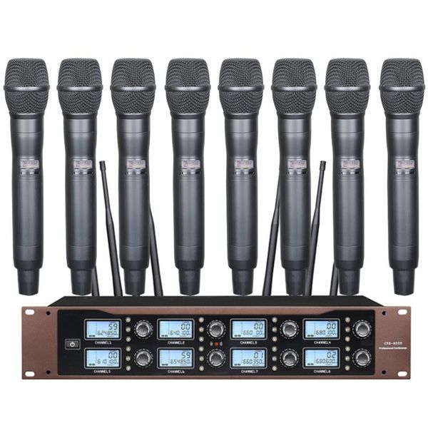 professional wireless microphone 8-channel handheld for school church stage engineering uhf microphones
professional wireless microphone 8-channel handheld for school church stage engineering uhf microphones