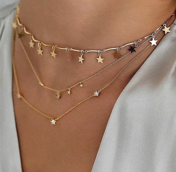 chokers geometric circle star moon crystal choker layered necklaces gold color multilayer short chain women pendants, Golden;silver
chokers geometric circle star moon crystal choker layered necklaces gold color multilayer short chain women pendants, Golden;silver