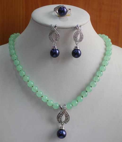 earrings & necklace wholesal jewelry set choices zirconia women wedding 7-8mm white cultured pearl blue gem earring ring, Silver
earrings & necklace wholesal jewelry set choices zirconia women wedding 7-8mm white cultured pearl blue gem earring ring, Silver