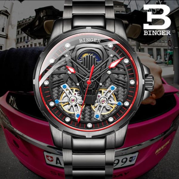 wristwatches genuine switzerland binger brand men watch mechanical automatic self-wind waterproof full steel male luminous double tourbillon, Slivery;brown
wristwatches genuine switzerland binger brand men watch mechanical automatic self-wind waterproof full steel male luminous double tourbillon, Slivery;brown