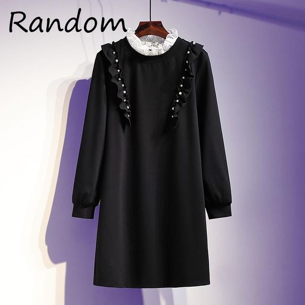 casual dresses plus size 4xl women velvet black dress 2021 pearl lace stand-up collar long sleeve ruff mini winter ladies clothing, Black;gray
casual dresses plus size 4xl women velvet black dress 2021 pearl lace stand-up collar long sleeve ruff mini winter ladies clothing, Black;gray
