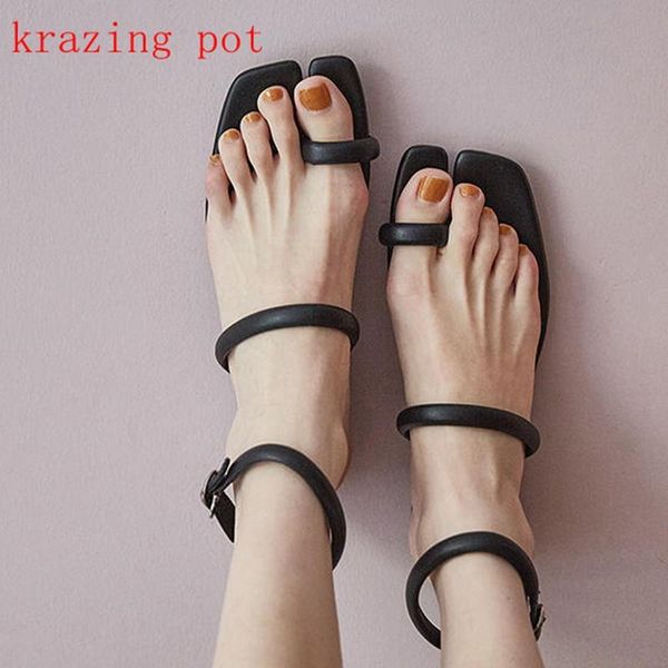 sandals krazing pot 2021 full grain leather low heels strange style gladiator sweet buckle straps beauty lady women lolita l16, Black
sandals krazing pot 2021 full grain leather low heels strange style gladiator sweet buckle straps beauty lady women lolita l16, Black