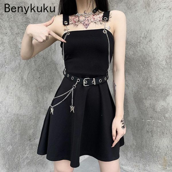 casual dresses black punk mini dress chain patchwork sleeveless gothic summer woman clothes women harajuku grunge vintage, Black;gray
casual dresses black punk mini dress chain patchwork sleeveless gothic summer woman clothes women harajuku grunge vintage, Black;gray